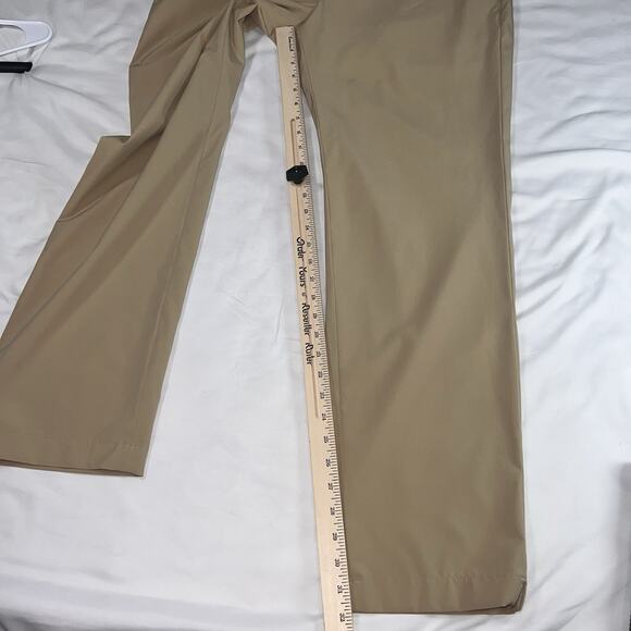 Brooks Brothers Pants Mens Size 38/32 Beige Khaki Flat Front Poly-Stretch Slacks - Picture 5 of 16